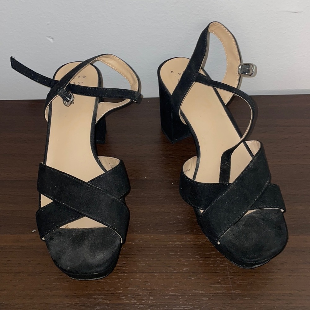 A New Day Women’s Chunky Heeled Sandals, Size 8, Super Cute, Good Condition!